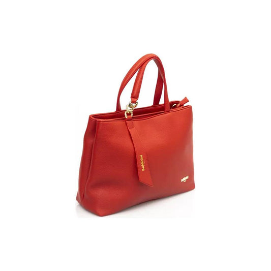Baldinini Trend Elegant Red Shoulder Bag with Golden Accents red-polyethylene-handbag