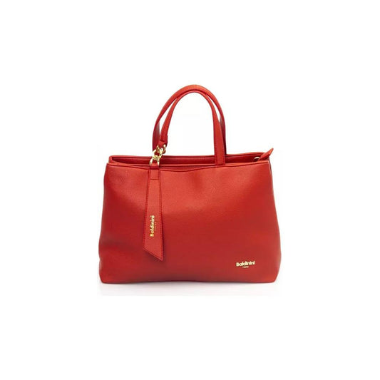 Baldinini Trend Elegant Red Shoulder Bag with Golden Accents red-polyethylene-handbag