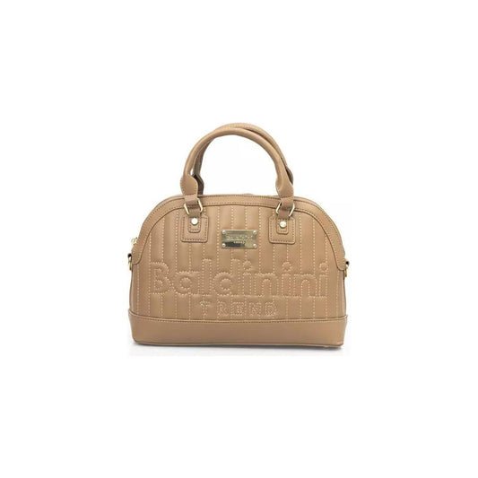 Baldinini Trend Elegant Beige Shoulder Bag with Golden Accents beige-polyethylene-handbag-8