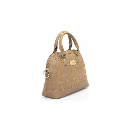 Baldinini Trend Elegant Beige Shoulder Bag with Golden Accents beige-polyethylene-handbag-8