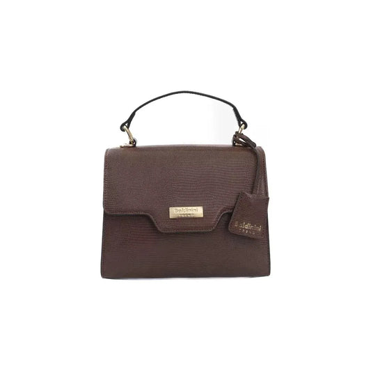 Baldinini Trend Elegant Brown Shoulder Flap Bag with Golden Accents brown-polyuretane-crossbody-bag-3 product-23374-282960751-2-295e9014-b18.webp