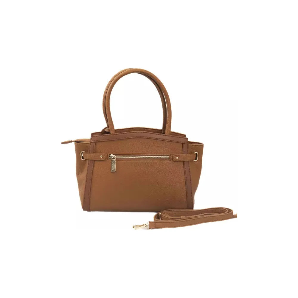 Baldinini Trend Chic Brown Crossbody Bag with Golden Accents brown-polyuretane-crossbody-bag-1