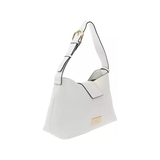 Baldinini Trend Chic White Flap Bag with Golden Accents white-polyuretane-handbag product-23379-1624149443-f5b4577e-344.webp