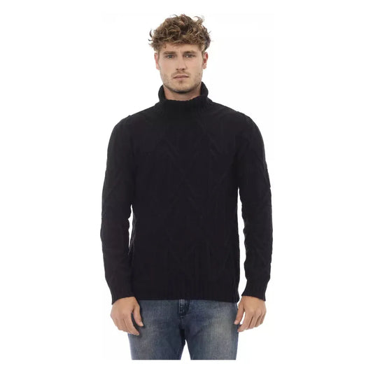 Alpha Studio Elegant Turtleneck Sweater in Timeless Black black-merino-wool-sweater-1 product-23403-1860399669-7ba8f194-47d.webp