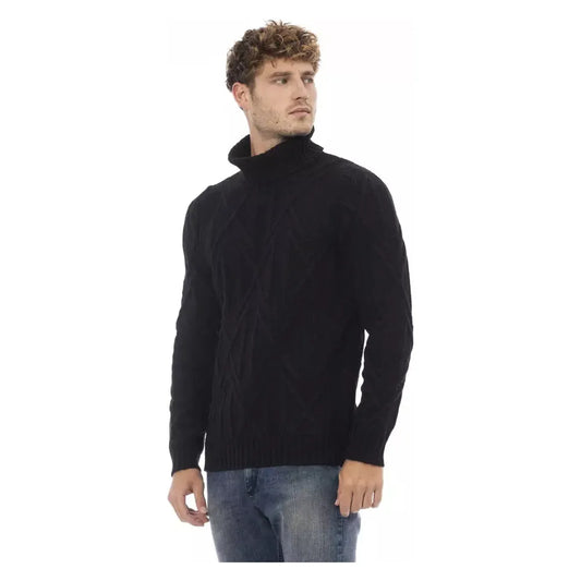 Alpha Studio Elegant Turtleneck Sweater in Timeless Black black-merino-wool-sweater-1 product-23403-224777404-cda0c5f0-f0c.webp