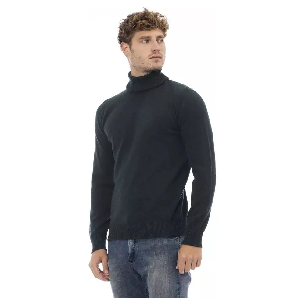 Alpha Studio Elegant Turtleneck Woolen Sweater in Rich Green green-wool-sweater-1 product-23407-615904940-71781039-f47.webp