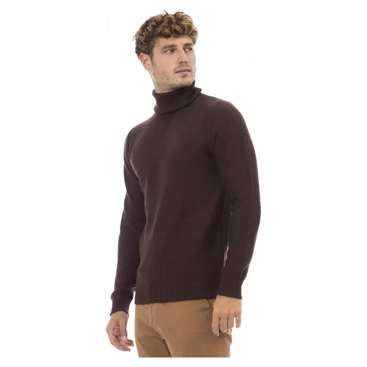 Alpha Studio Merino Wool Turtleneck Sweater - Elegant Brown brown-merino-wool-sweater product-23410-1154751630-94d0ef66-50b.webp