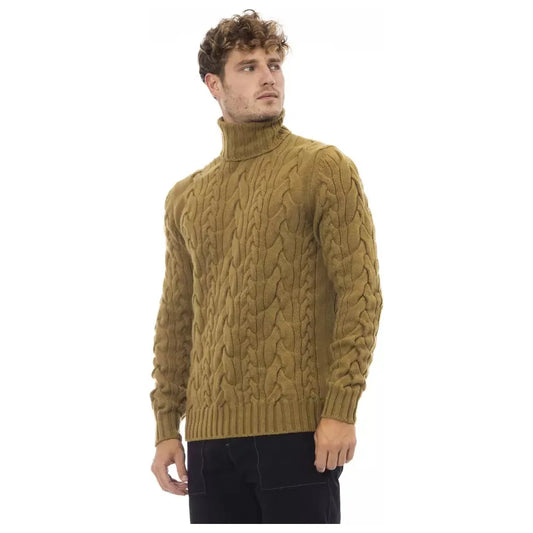 Alpha Studio Elegant Wool-Cashmere Turtleneck Sweater brown-wool-sweater product-23415-113613635-1ca85202-996.webp