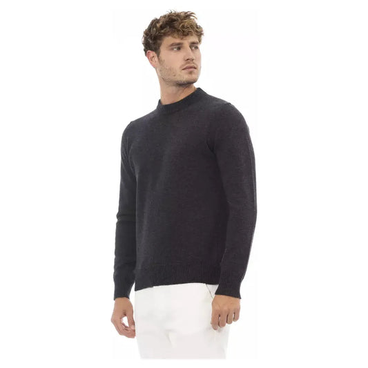 Alpha Studio Elegant Crewneck Wool Sweater in Timeless Black black-wool-sweater-2 product-23428-958559421-d0636705-82d.webp