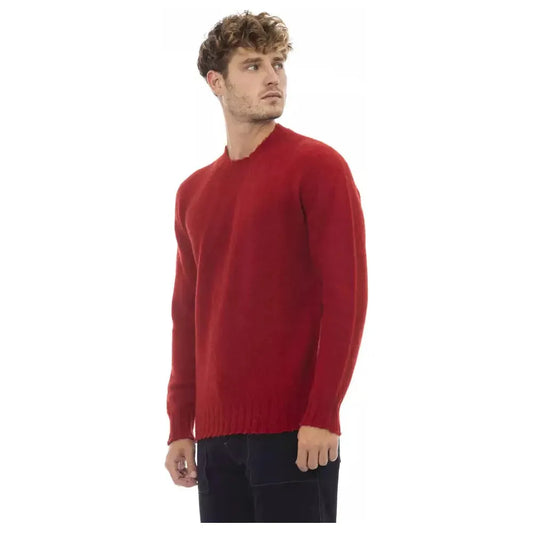 Alpha Studio Elegant Crewneck Wool Sweater in Bold Red red-wool-sweater product-23435-445948339-6802c522-c08.webp