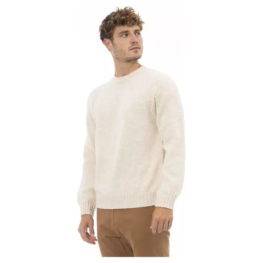Alpha Studio Elegant Crewneck Alpaca Blend Sweater beige-alpaca-leather-sweater-3 product-23438-1131150754-f506a25e-e45.webp