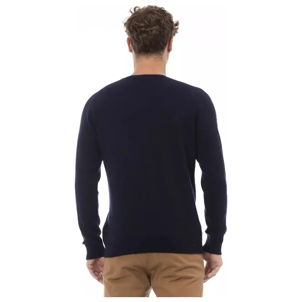 Alpha Studio Elegant Crewneck Pocket Sweater blue-viscose-sweater-10 product-23452-667471745-7cbd27f3-537.webp