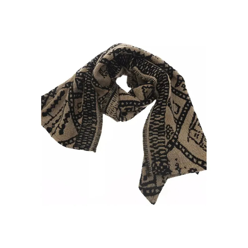 Alpha Studio Scandinavian Jacquard Double-Face Stole brown-acetate-scarf