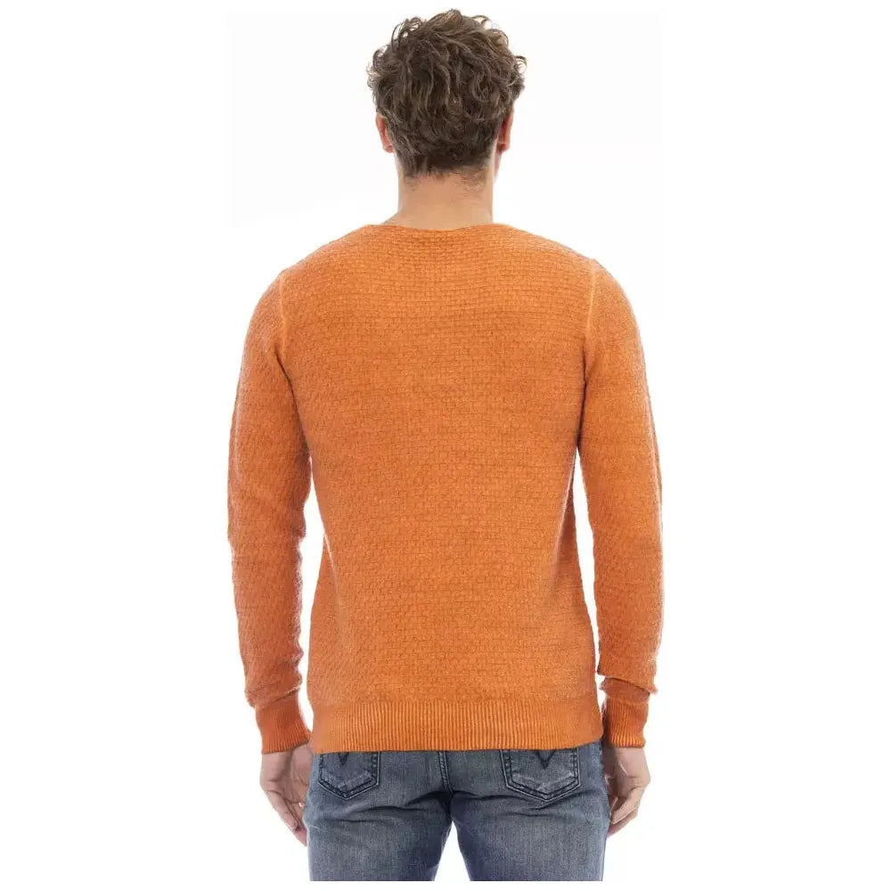 Distretto12 Chic Crew Neck Sweater in Vibrant Orange orange-acetate-sweater product-23599-723707929-eeb80e1c-718.webp