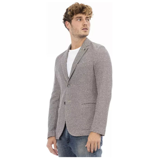 Distretto12 Chic Beige Fabric Jacket with Classic Appeal beige-cotton-blazer-1