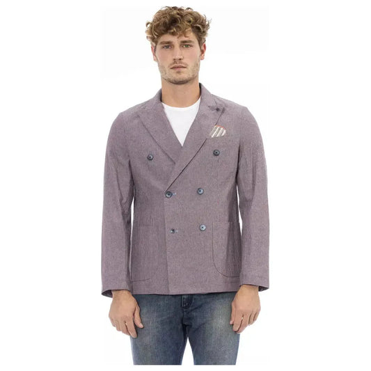 Distretto12 Elegant Purple Fabric Jacket purple-cotton-blazer