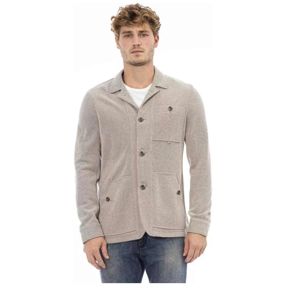 Distretto12 Beige Cotton Blend Chic Jacket for Men beige-cotton-blazer-3