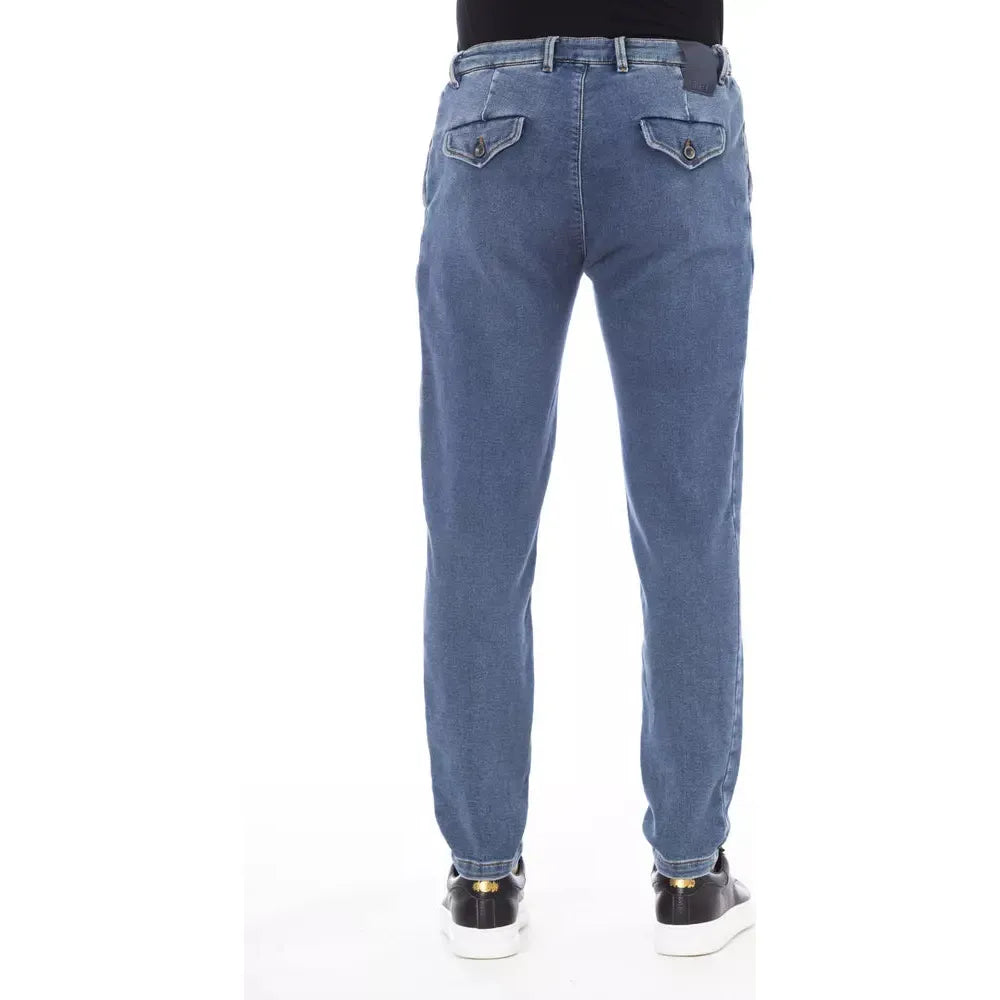 Distretto12 Elevated Blue Denim with Edgy Detailing blue-cotton-jeans-pant-39