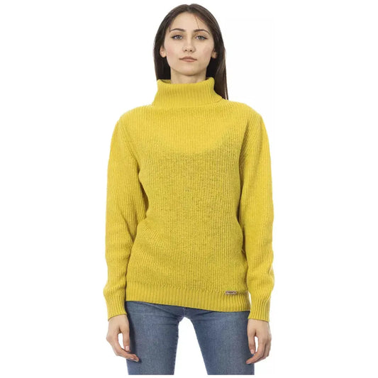 Baldinini Trend Elegant Yellow Turtleneck Sweater yellow-wool-sweater-2 product-23651-252268647-b1faa316-41e.webp