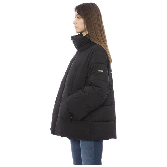 Baldinini Trend Chic Monogrammed Short Down Jacket black-polyamide-jackets-coat-2