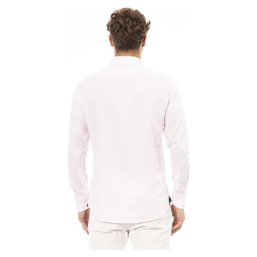 Baldinini Trend Elegant Cotton Blend Pink Shirt pink-cotton-shirt-3