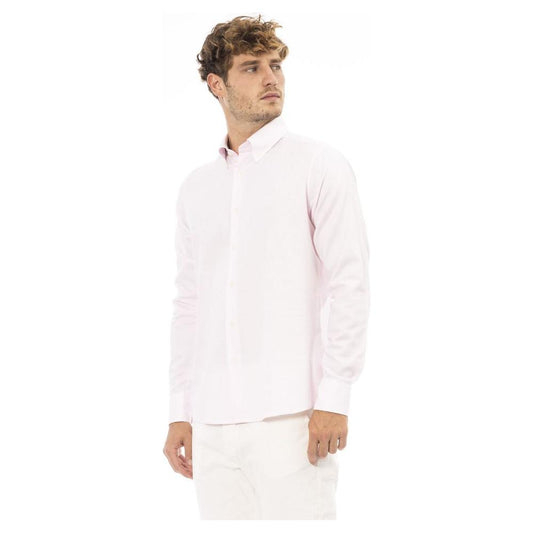 Baldinini Trend Elegant Cotton Blend Pink Shirt pink-cotton-shirt-3 product-23685-1446185286-0d30a9b4-6b8.jpg