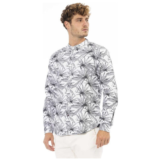Baldinini Trend Elegant Gray Mandarin Collar Shirt gray-cotton-shirt-5 product-23698-377271383-452eb9f4-9f4.jpg