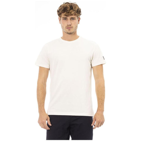 Baldinini Trend Elegant White Monogram Crew Neck Tee white-cotton-t-shirt-6 product-23716-505101654-2-be0fd887-fe7.jpg