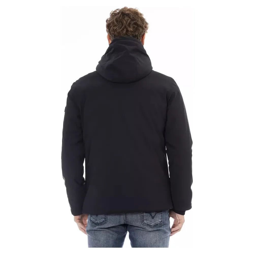 Baldinini Trend Sleek Monogram Jacket with Threaded Pockets black-polyester-jacket-9 product-23721-1849636631-595426da-4f5.webp