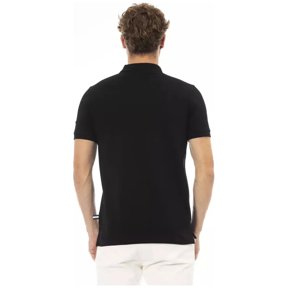 Baldinini TrendSleek Black Cotton Polo with Elegant EmbroideryMcRichard Designer Brands£79.00