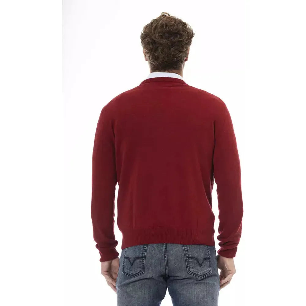 Sergio Tacchini Elegant Red V-Neck Wool Sweater red-wool-sweater-4 product-23790-654634984-d89cfec4-b72.webp