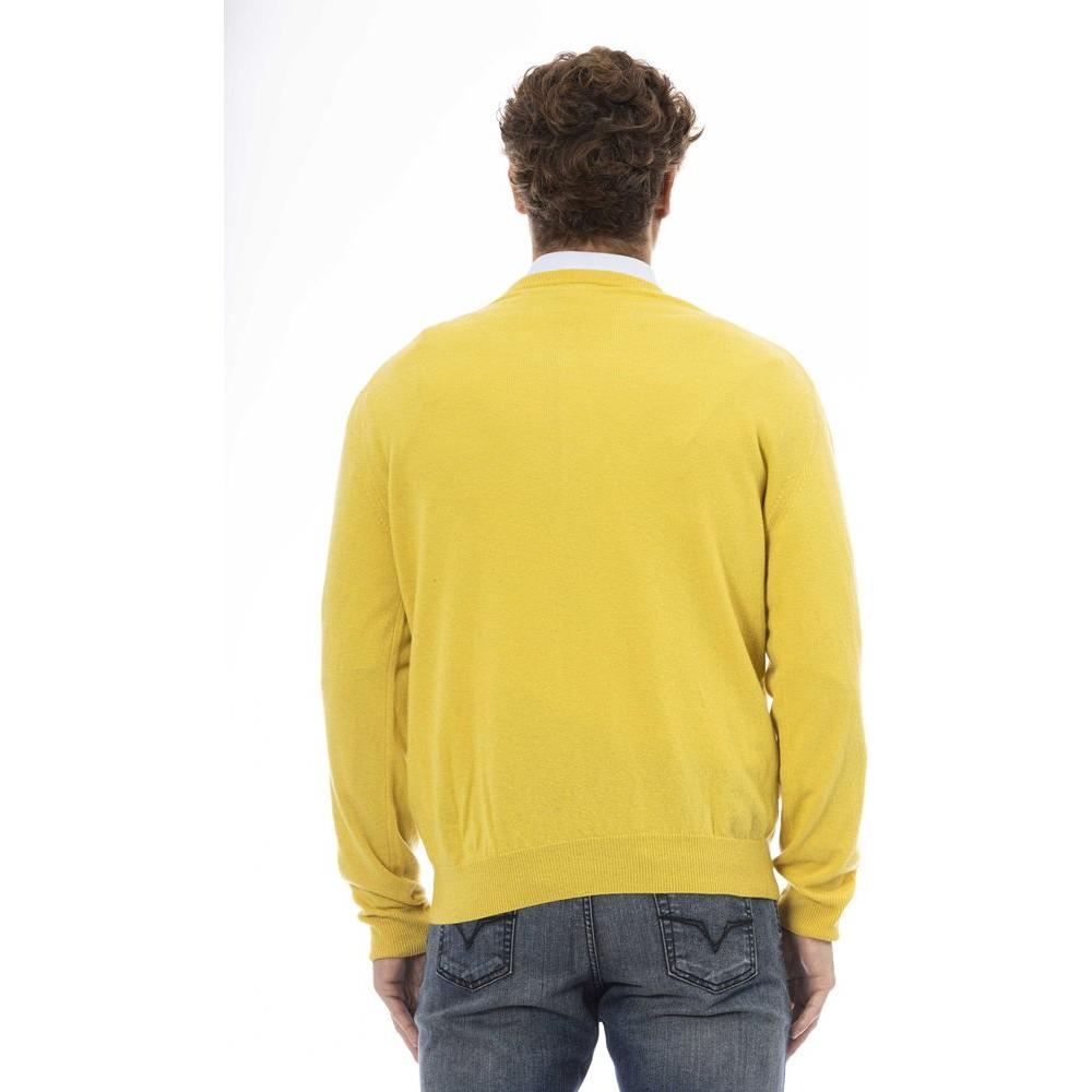Sergio Tacchini Elegant V-Neck Wool Sweater in Vibrant Yellow yellow-wool-sweater-4 product-23795-1250520525-1-ef2c401e-04c.jpg