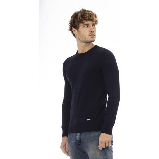Baldinini Trend Elegant Crew Neck Wool-Blend Sweater blue-wool-sweater-13 product-23802-569177027-38074e08-8d1.jpg