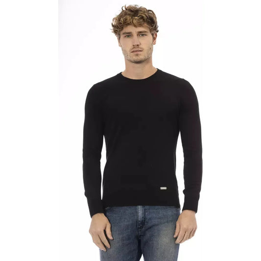 Baldinini Trend Elegant Crew Neck Wool-Blend Sweater black-wool-sweater-12 product-23803-1702095606-0a20512d-71d.webp