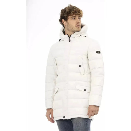 Baldinini Trend Elegant White Hooded Zip Jacket white-polyester-jacket-1 product-23818-1140455219-b329d203-fd8.webp