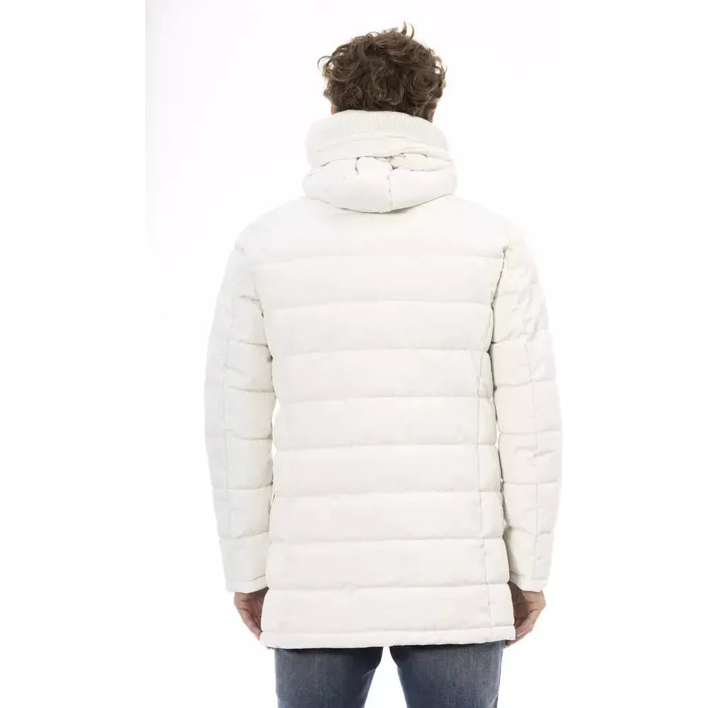 Baldinini Trend Elegant White Hooded Zip Jacket white-polyester-jacket-1 product-23818-756072470-89c3a924-bad.webp