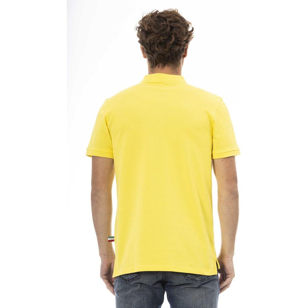 Baldinini Trend Sunny Cotton Polo with Elegant Embroidery yellow-cotton-polo-shirt