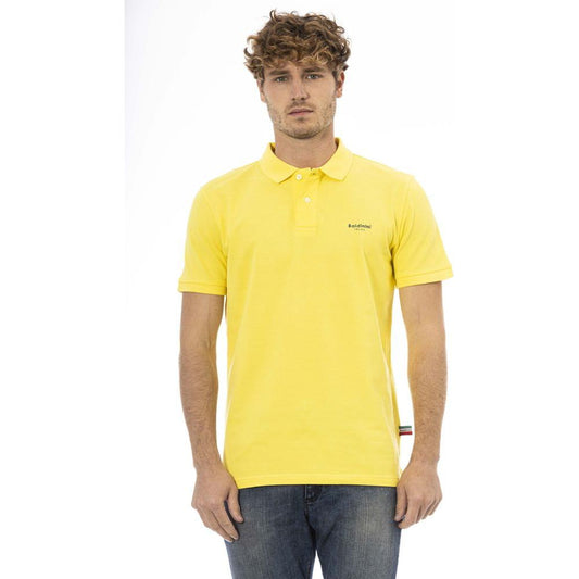 Baldinini Trend Sunny Cotton Polo with Elegant Embroidery yellow-cotton-polo-shirt