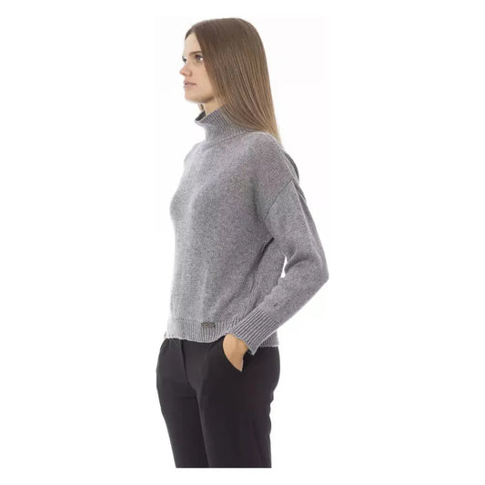 Baldinini Trend Volcano Neck Cozy Knit Sweater gray-viscose-sweater-9 product-23839-1907897944-fe124f36-4fb.webp
