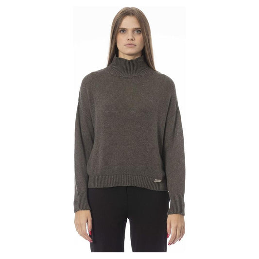 Baldinini Trend Chic Volcano Neck Green Sweater green-viscose-sweater product-23841-820265101-aa30960e-bee.jpg