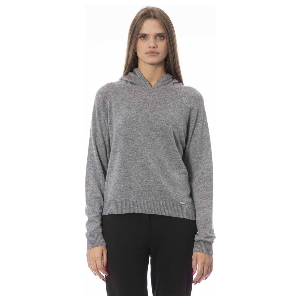Baldinini Trend Chic Cozy Hooded Knit Sweater in Gray gray-viscose-sweater product-23847-651512909-3-5cd72121-039.jpg
