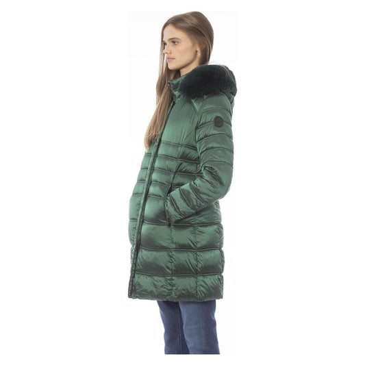 Baldinini Trend Chic Green Long Down Winter Jacket green-polyester-jackets-coat-3