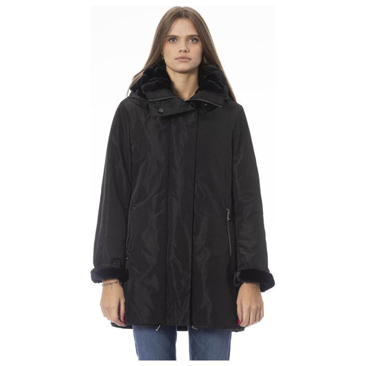 Baldinini Trend Reversible Hooded Black Jacket - Chic and Versatile black-polyester-jackets-coat-8 product-23927-633226113-1-67f32785-ef1.jpg