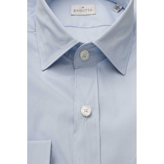 Bagutta Elegant Slim Fit Light Blue Shirt light-blue-cotton-shirt-11 product-23933-584614707-6a4068c9-45a.jpg