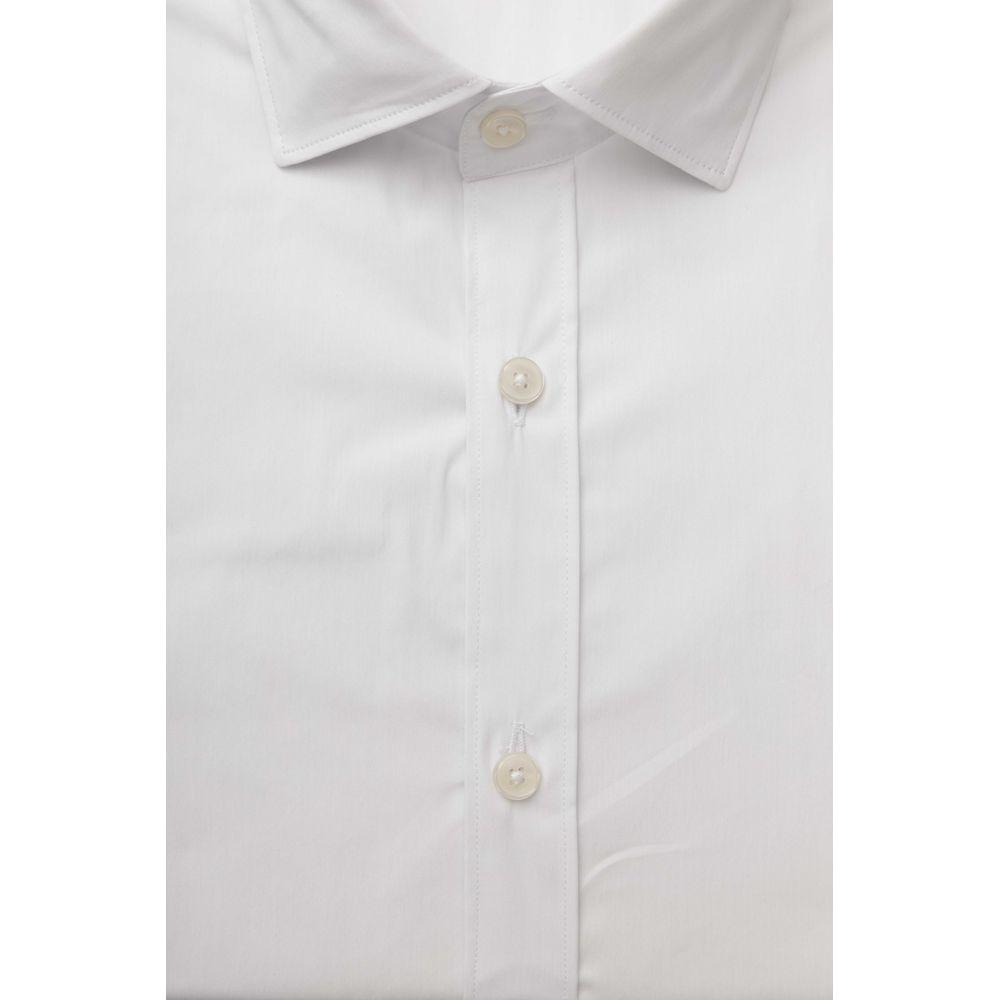 Bagutta Slim Fit French Collar White Shirt white-cotton-shirt-5