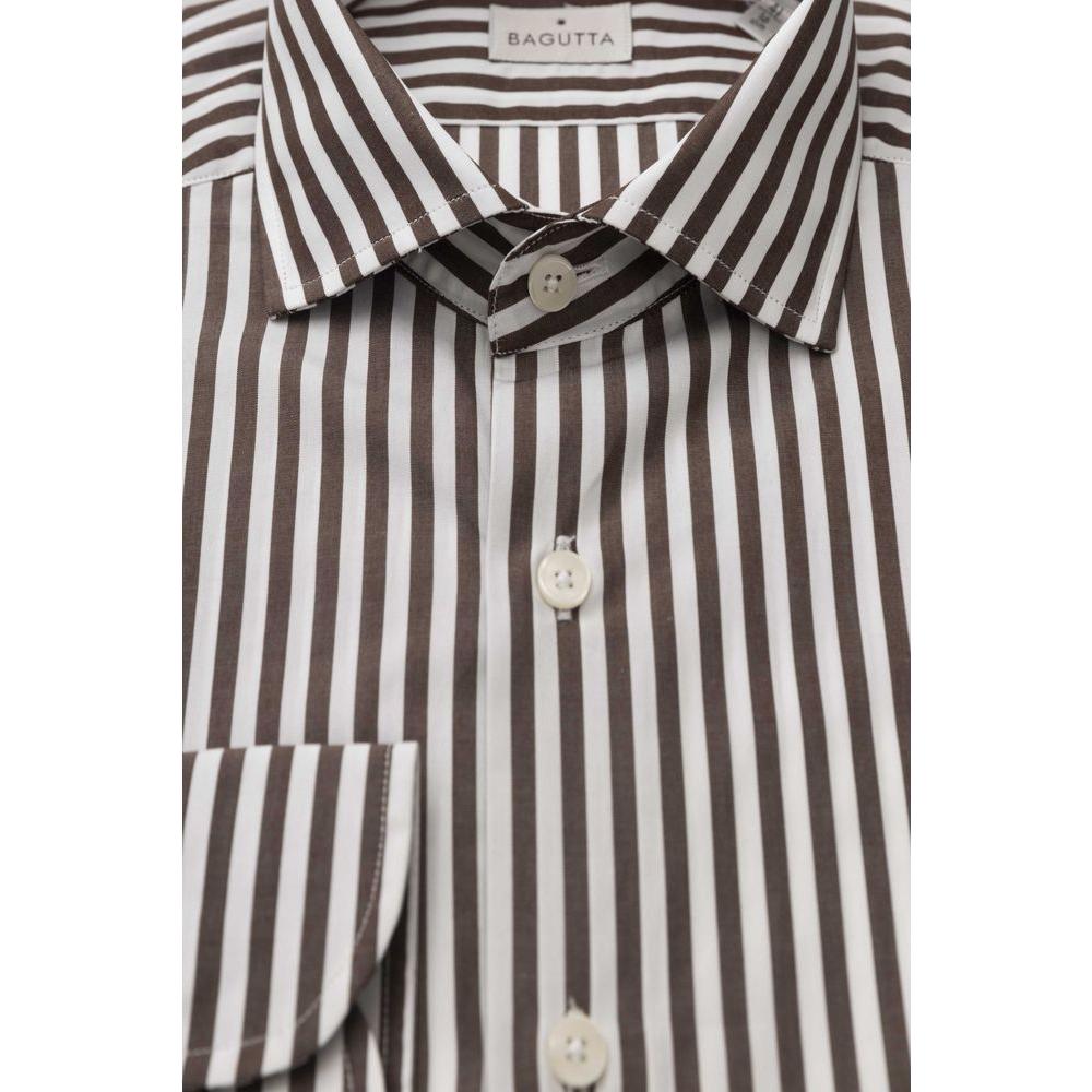Bagutta Elegant Brown French Collar Shirt - Medium Fit brown-cotton-shirt product-23937-1504197895-3f224f13-c2f.jpg