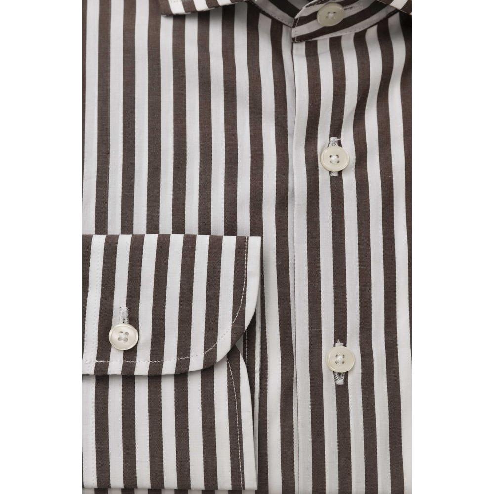 Bagutta Elegant Brown French Collar Shirt - Medium Fit brown-cotton-shirt product-23937-984489050-419958ae-0f0.jpg
