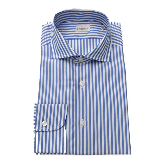 Bagutta Elegant Light Blue Cotton Shirt - Medium Fit light-blue-cotton-shirt-27 product-23940-1794580878-cbd919e9-664.jpg