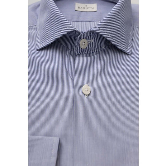 Bagutta Elegant Medium Fit French Collar Shirt light-blue-cotton-shirt-10 product-23941-898472221-b3b0240b-028.jpg