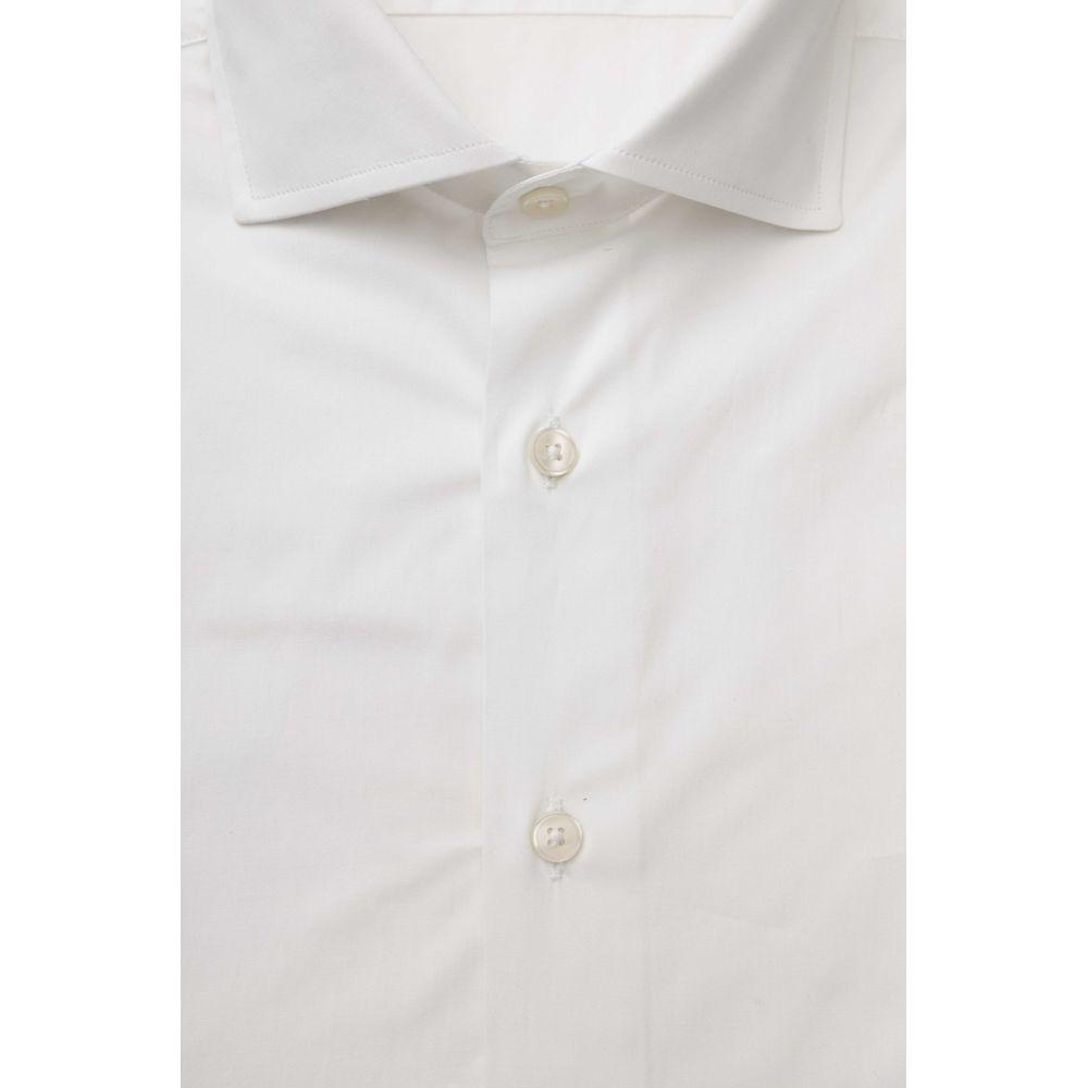Bagutta Sleek White Slim Fit Cotton Shirt white-cotton-shirt-4 product-23946-638472025-c28e49ab-1e2.jpg